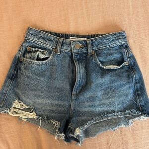 Garage Distressed Denim Jean Shorts